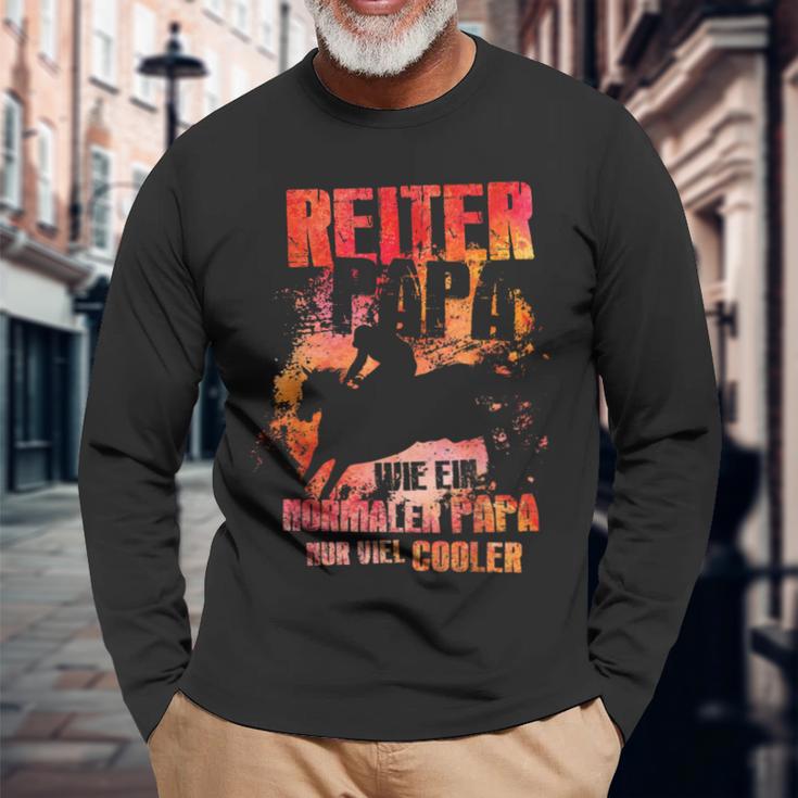 Rider Papa Nur Coolerater Pferde Reiter Reiter Father's Day Langarmshirts Geschenke für alte Männer