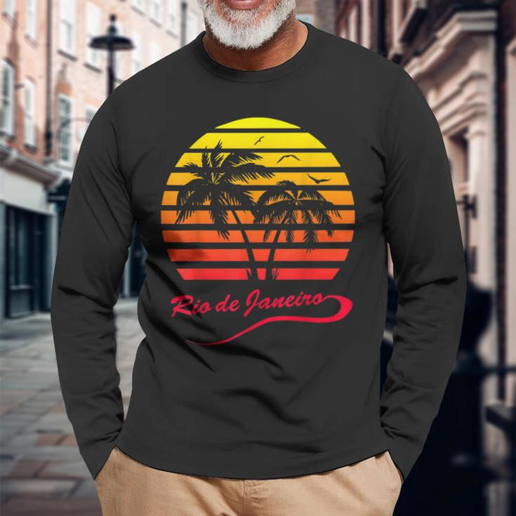 Rio De Janeiro Sunset Langarmshirts Geschenke für alte Männer