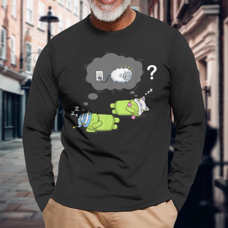 Robot Dream Of Electric Sheep Sci-Fi Replicant Blade Long Sleeve T-Shirt Gifts for Old Men