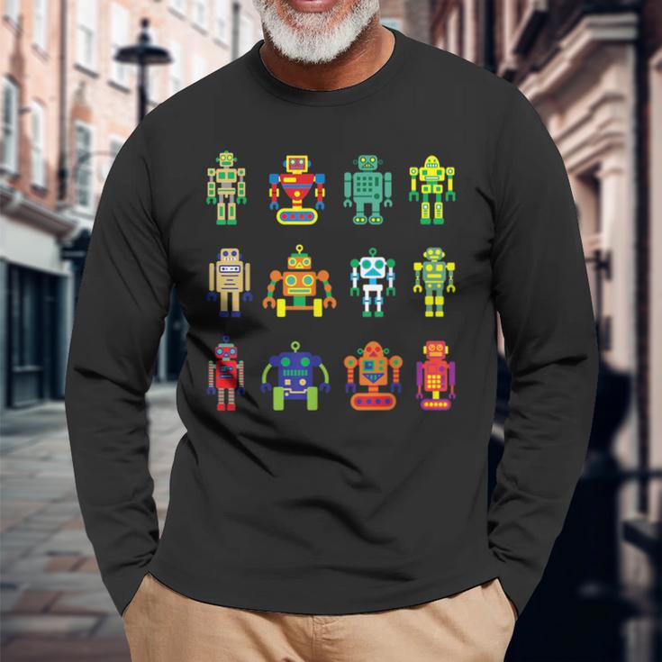 Robotics Engineer Idea Robot Lover Langarmshirts Geschenke für alte Männer