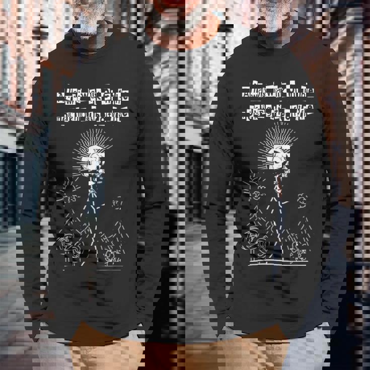 Rocking Site Of Life I Skull & Stick Figure I Punk Rock Camiseta de manga larga Regalos para ancianos