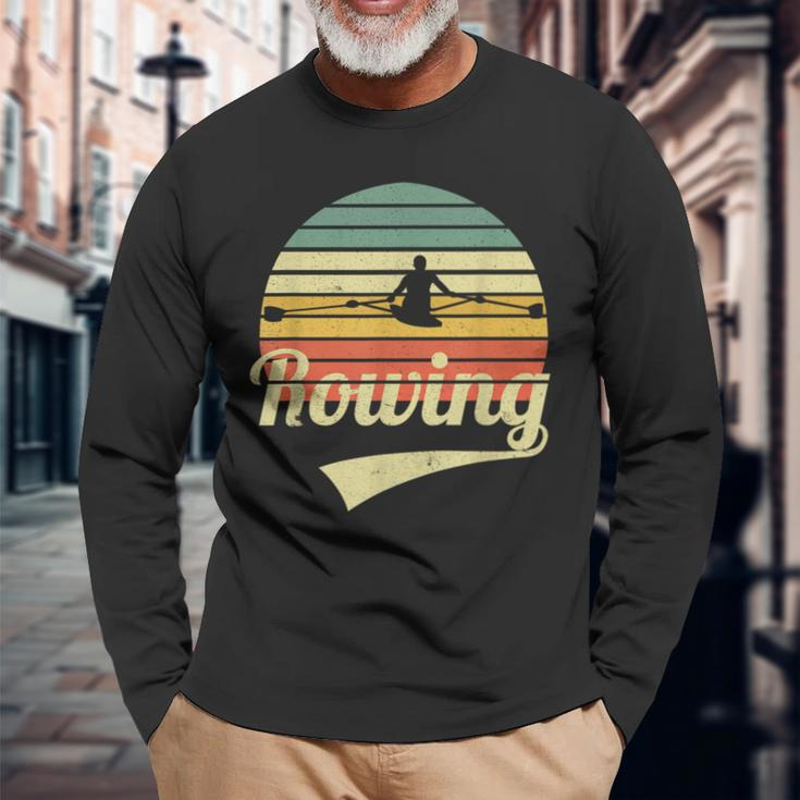 Rowing Rowing Outfit In Vintage Retro Style Vintage Langarmshirts Geschenke für alte Männer