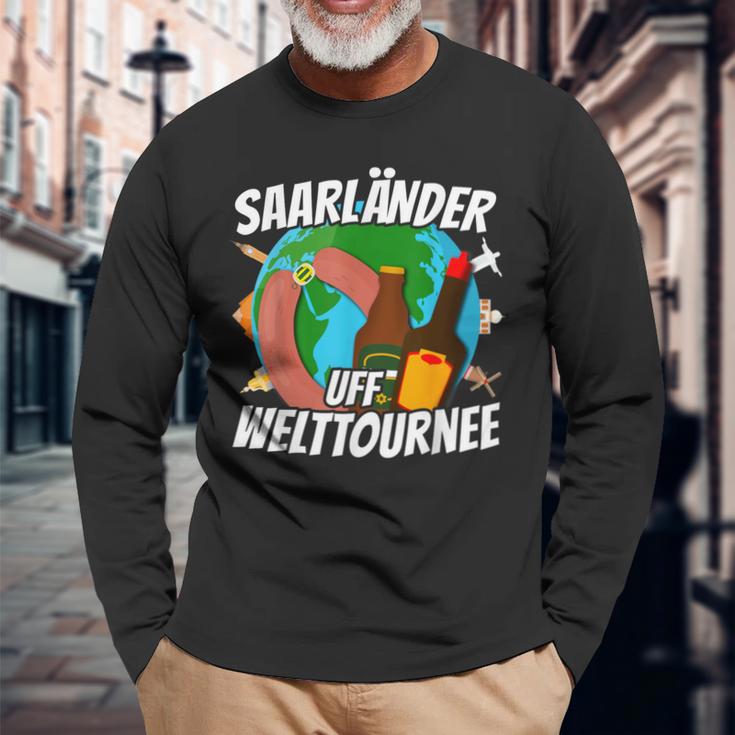 Saarländer Auf Welttournee Saarland Liebe Travel S Langarmshirts Geschenke für alte Männer