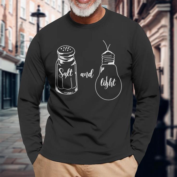 Salt and light bible verses matthew 513 16 christian long sleeve t