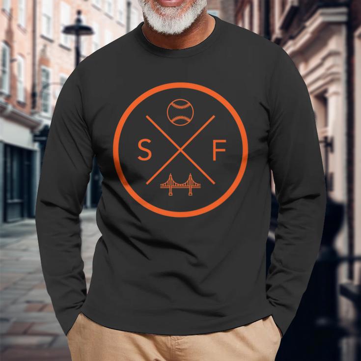 San Francisco Baseball Sf California Long Sleeve T-Shirt Gifts for Old Men