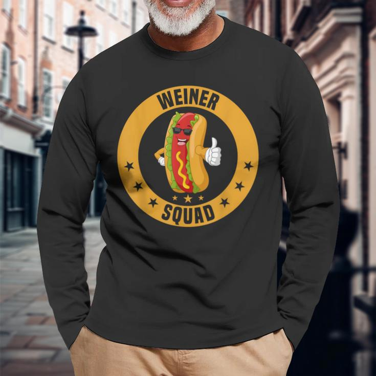 Sausage Weiner Squad Hot Dog Long Sleeve T-Shirt Gifts for Old Men