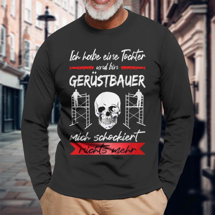 Scaffolding Ich Habe Eine Tochter Und Bin Scaffolder Ich H Langarmshirts Geschenke für alte Männer