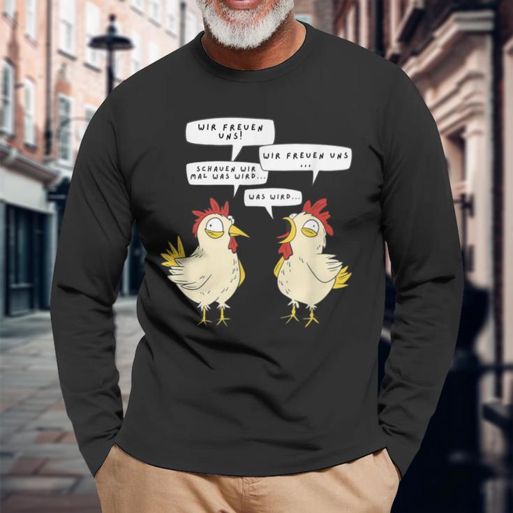 Schauen Wir Mal Was Wird Meme Langarmshirts Geschenke für alte Männer