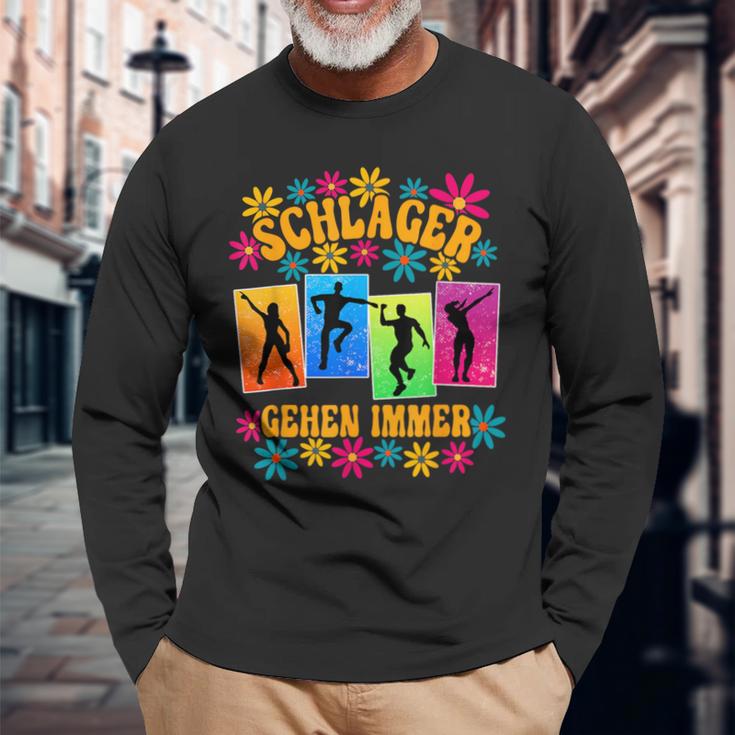 Schlagerparty Schlager Ggehen Immer Immer S Langarmshirts Geschenke für alte Männer