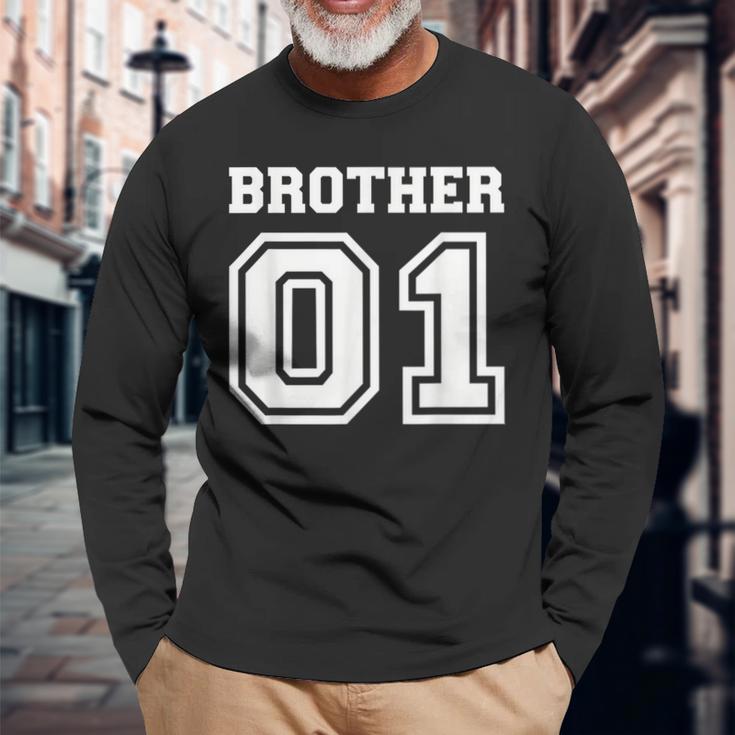 Schwarzes Langarmshirts Brother 01, Sportliches Design für Brüder Geschenke für alte Männer