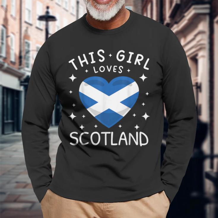 Scotland Flag Scottish Flag Scotland Langarmshirts Geschenke für alte Männer