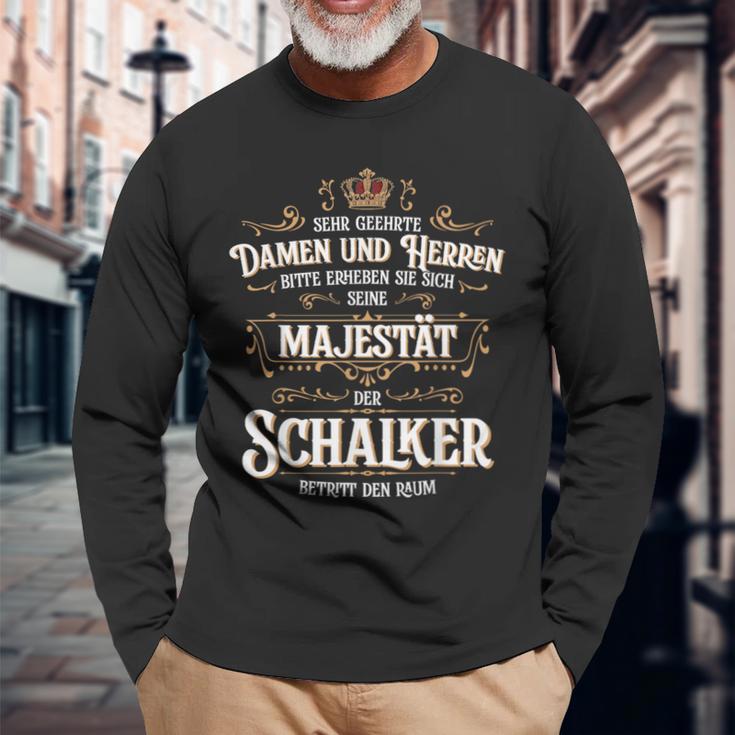 Seine Majestät Der Schalker Betritt Den Raum Seine Majestät Der Schalker Betritt Den S Langarmshirts Geschenke für alte Männer