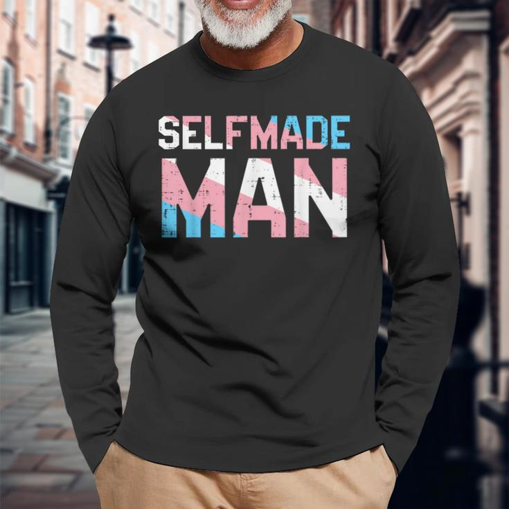 Selfmade Man Transgender Trans Pride Flag Transsexual Ftm Langarmshirts Geschenke für alte Männer