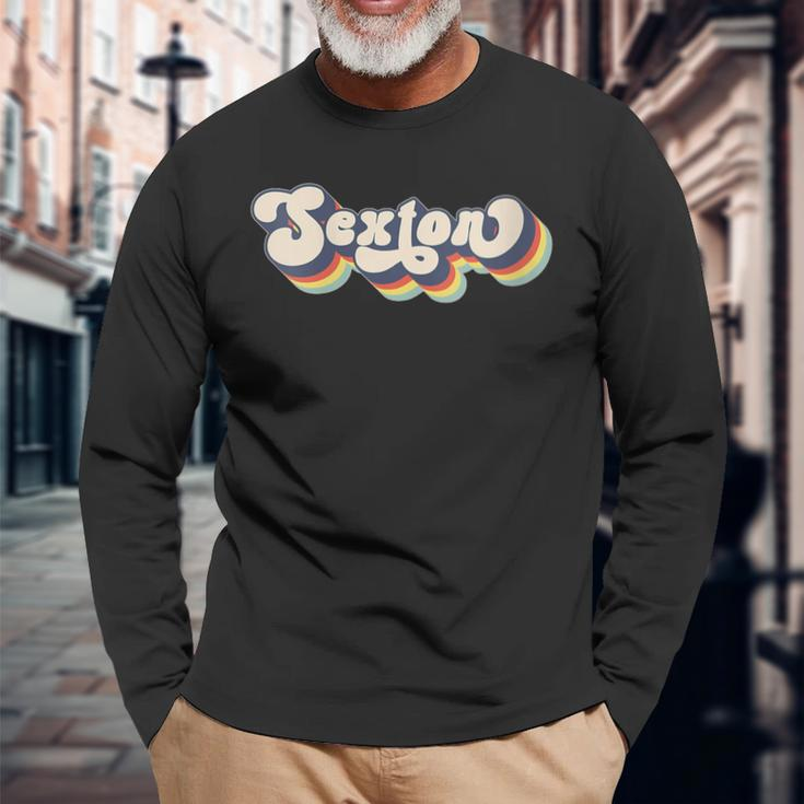Sexton Family Name Personalized Surname Sexton Long Sleeve T-Shirt Gifts for Old Men