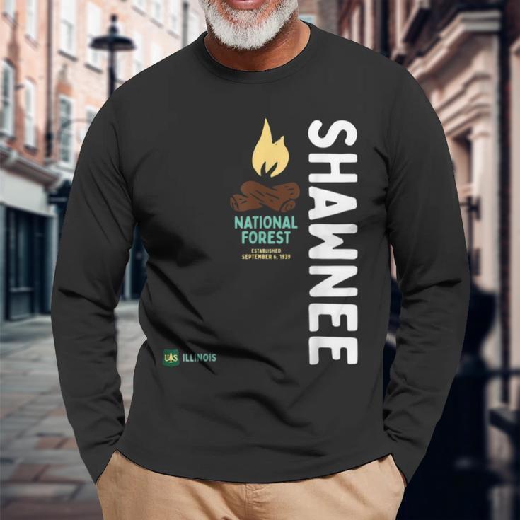Shawnee National Forest Vertical Illinois Long Sleeve T-Shirt Gifts for Old Men