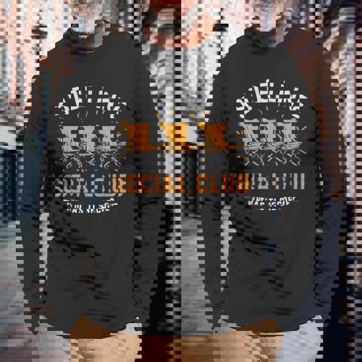 Side Line Social Club Long Sleeve T-Shirt Gifts for Old Men