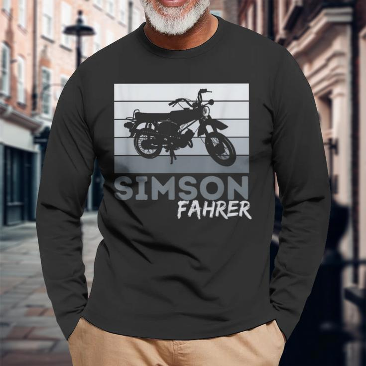 Simson Driver Ddr Moped Two Stroke S51 Vintage Langarmshirts Geschenke für alte Männer