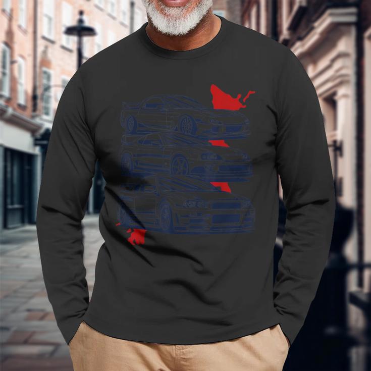 Skyline GR R33 R34 R32 R35 Japanese Supra Jdm Car R X 7 Long Sleeve T-Shirt Gifts for Old Men