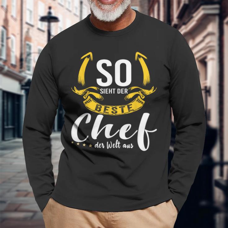 So Sieht Der Beste Chef Der Welt Aus Chef's Langarmshirts Geschenke für alte Männer