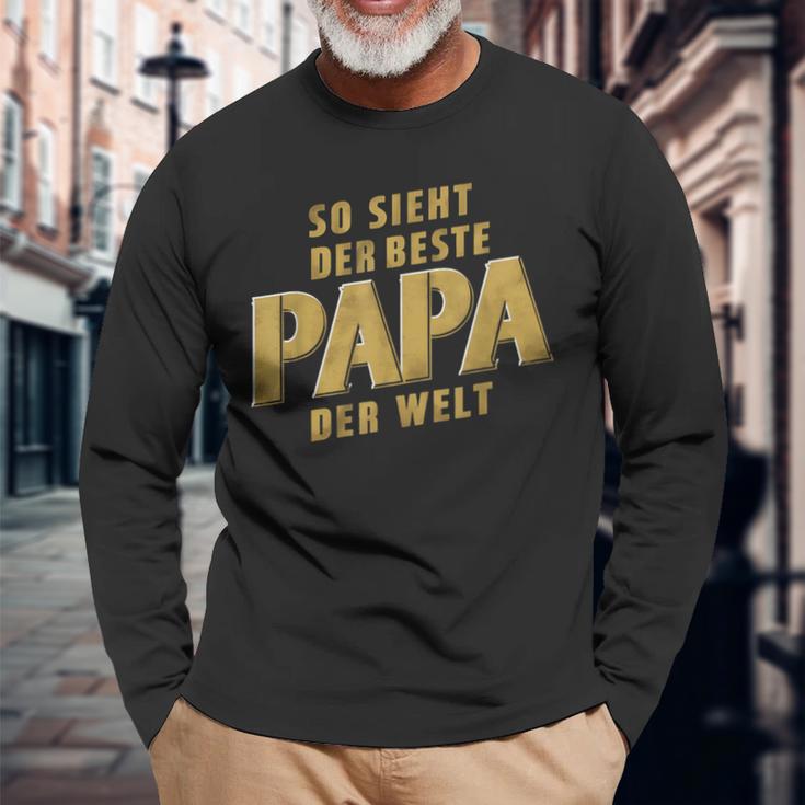 So Sieht Der Beste Papa Der Weltatertags -Atertag Opa Langarmshirts Geschenke für alte Männer