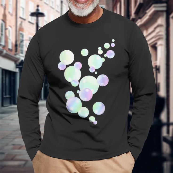 Soap Bubbles Colourful Pastel Colours Langarmshirts Geschenke für alte Männer