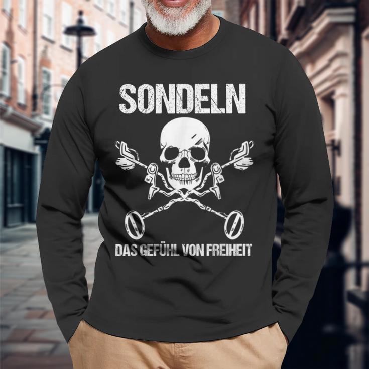 Sondler Sondengänger Sondeln Metalldetektor S Langarmshirts Geschenke für alte Männer