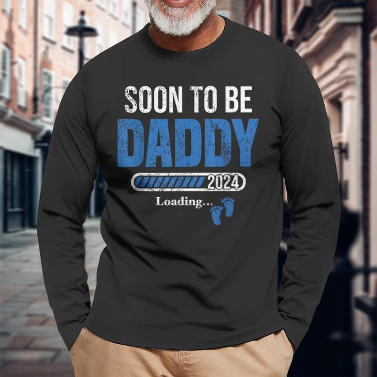 Soon To Be Daddy 2024 Est 2024 Father's Day First Time Dad Long Sleeve T-Shirt Gifts for Old Men