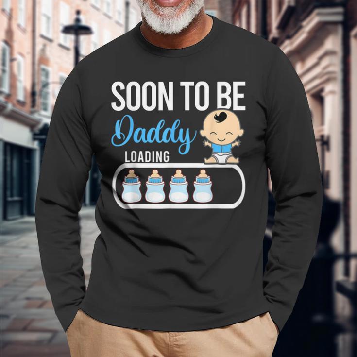 Soon To Be Daddy Boy Pregnancy Announcement Dad Father Men Long Sleeve T-Shirt Gifts for Old Men