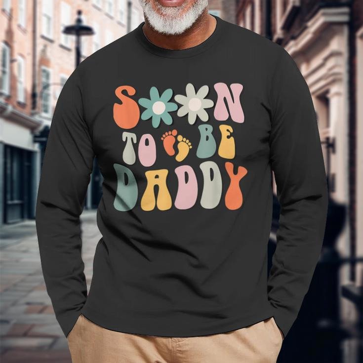 Soon To Be Daddy Pregnancy Announcement Dad To Be Long Sleeve T-Shirt Gifts for Old Men