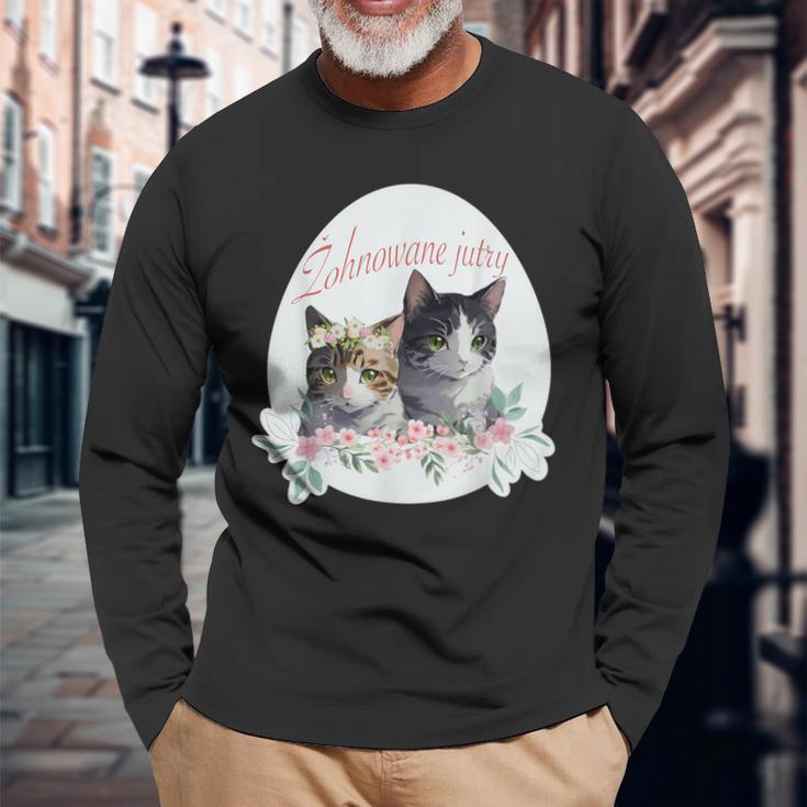 Sorbisch Zohnowane Jutry Frohe Ostern Gesegnete Ostern Langarmshirts Geschenke für alte Männer