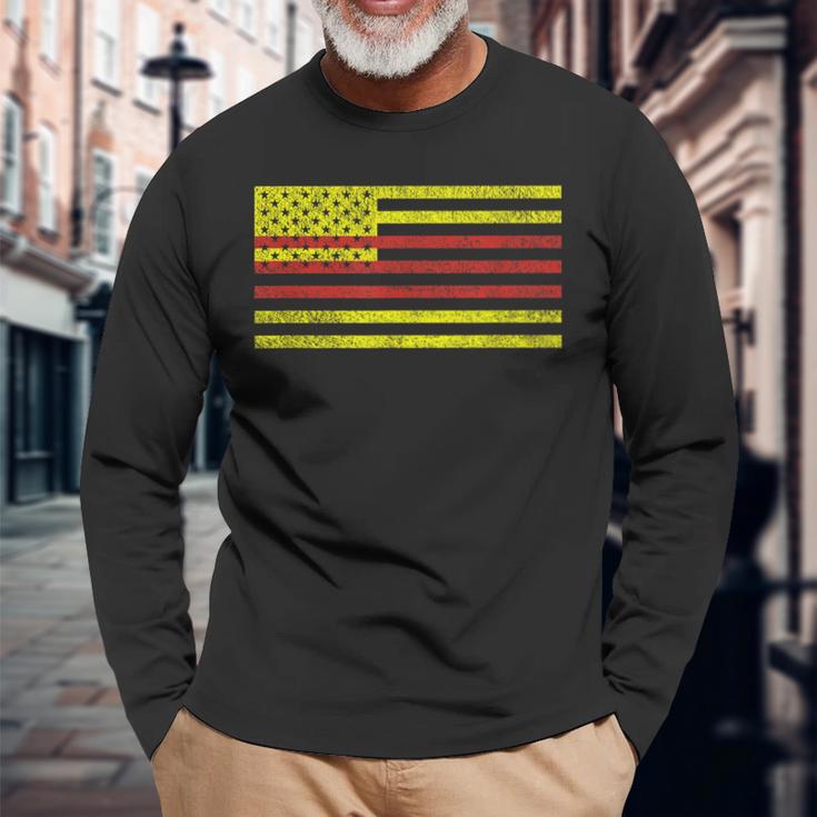 South Vietnam Usa Flag Saigon Cong Hoa Vnch Vietnamese Long Sleeve T-Shirt Gifts for Old Men