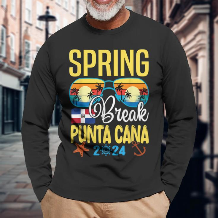Spring Break 2024 Punta Cana Family Matching Vacation Long Sleeve T-Shirt Gifts for Old Men