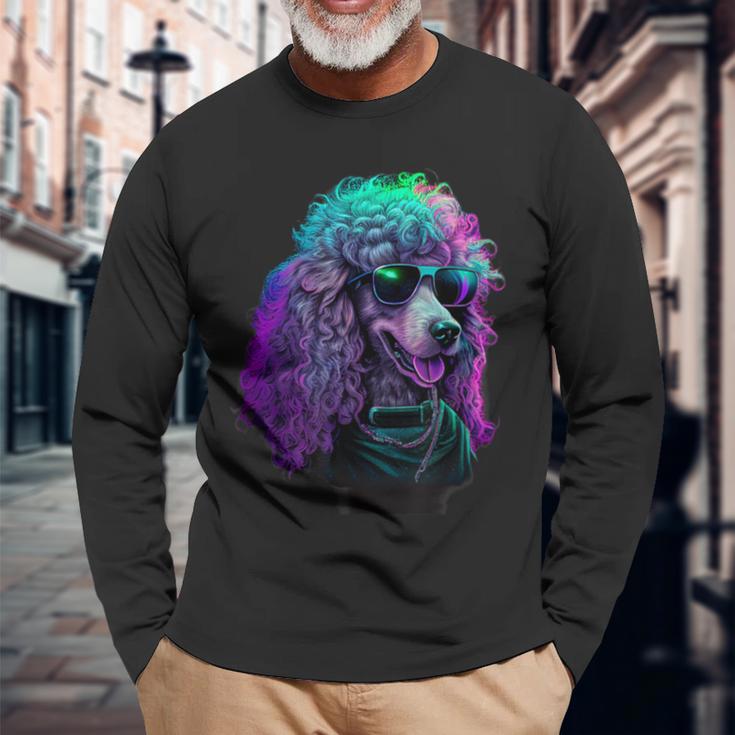 Standard Poodle Dogs Standard Poodle Langarmshirts Geschenke für alte Männer