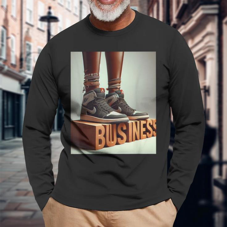 Standing On Business Long Sleeve T-Shirt Gifts for Old Men