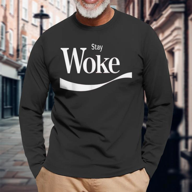 Stay Woke Cola Long Sleeve T-Shirt Gifts for Old Men