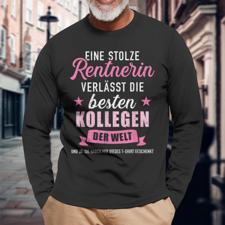 Stolze Rentnerin Schwarzes Langarmshirts - Abschied von Besten Kollegen Geschenke für alte Männer