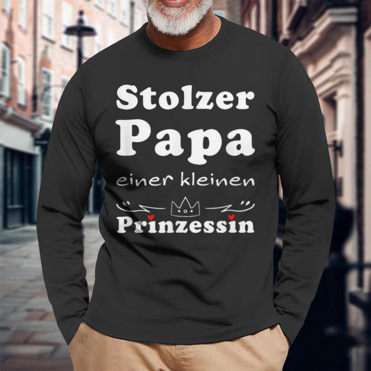 Stolzer Papa Einer Kleine Prinzessin Father's Day Langarmshirts Geschenke für alte Männer