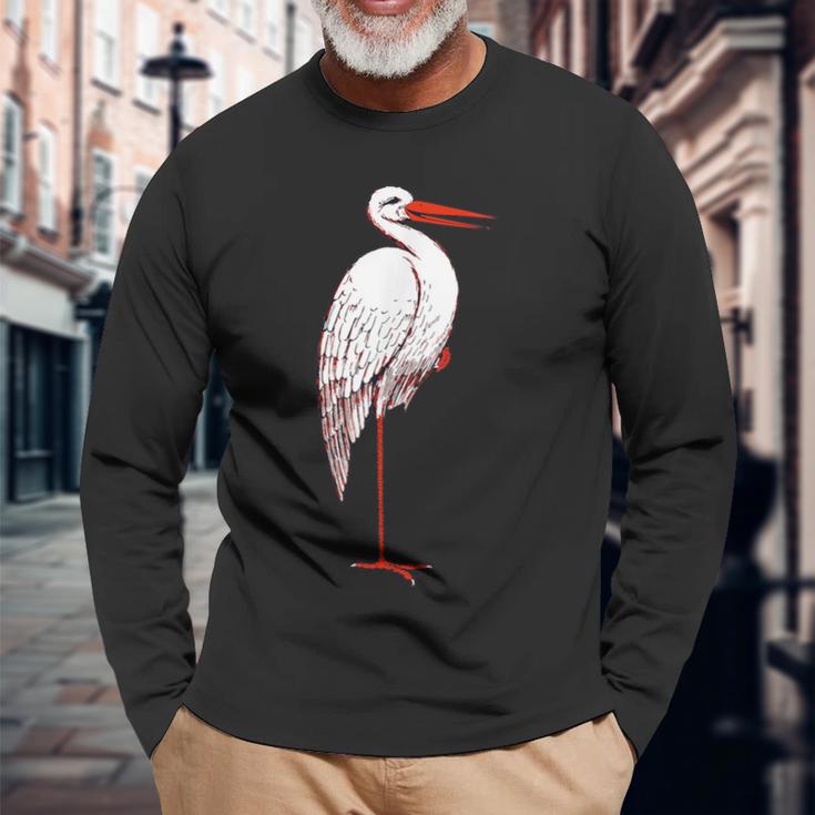 Stork Stork Langarmshirts Geschenke für alte Männer