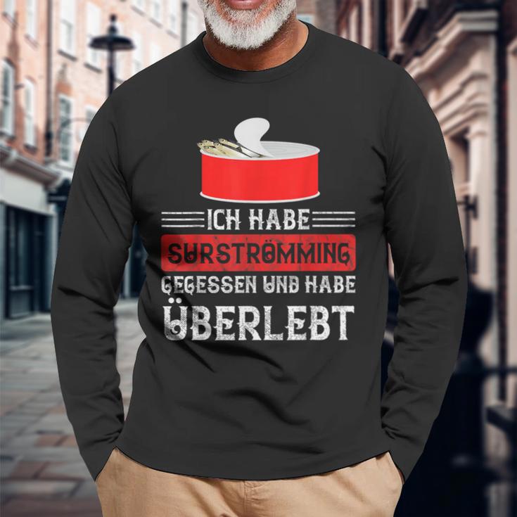 Surströmming Sweden Hering Survivor S Langarmshirts Geschenke für alte Männer