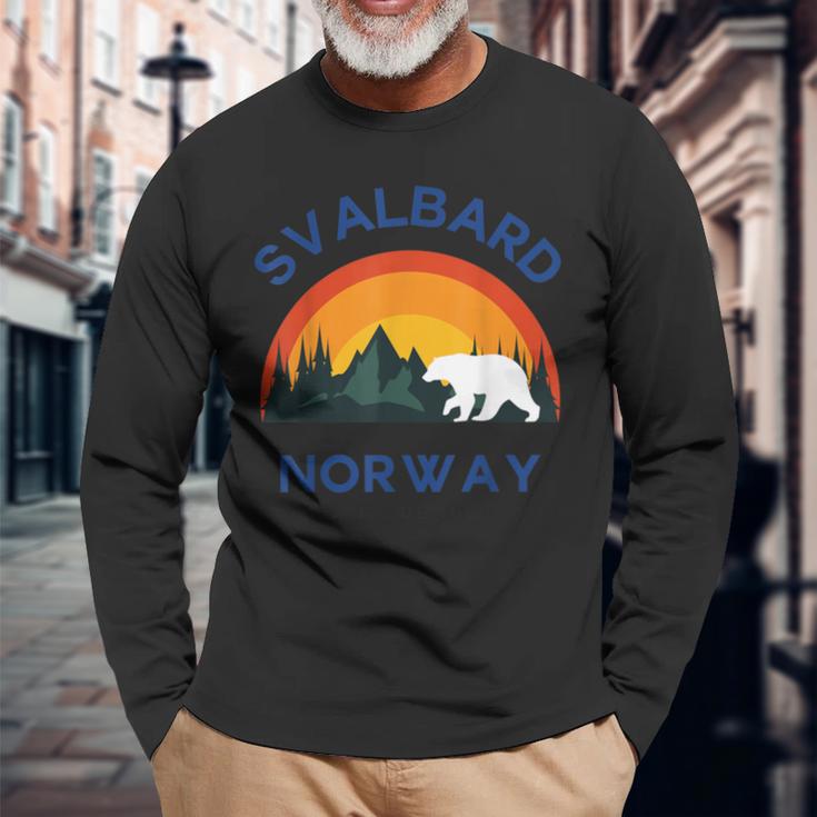 Svalbard Spitzbergen Norway Langarmshirts Geschenke für alte Männer