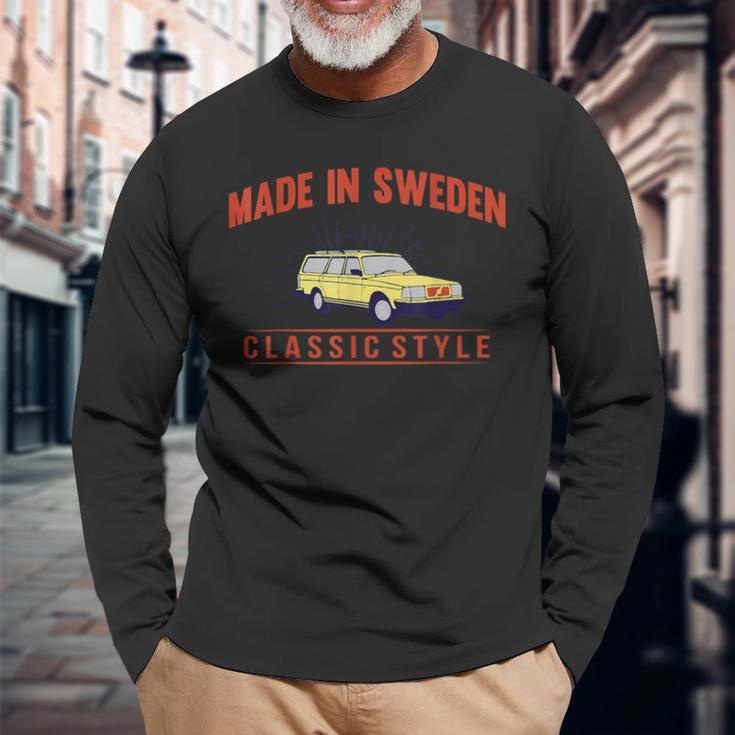 Sweden Car V 240 For Car Lovers Langarmshirts Geschenke für alte Männer