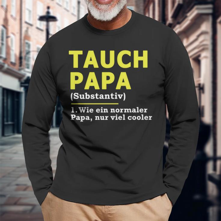 Tauch Papa Langarmshirts Geschenke für alte Männer