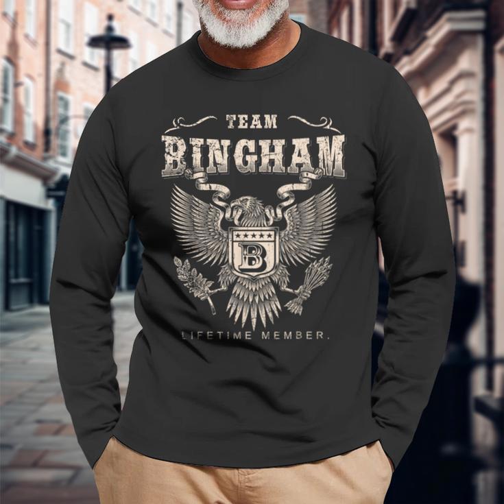 Team Bingham Family Name Lifetime Member Long Sleeve T-Shirt Gifts for Old Men