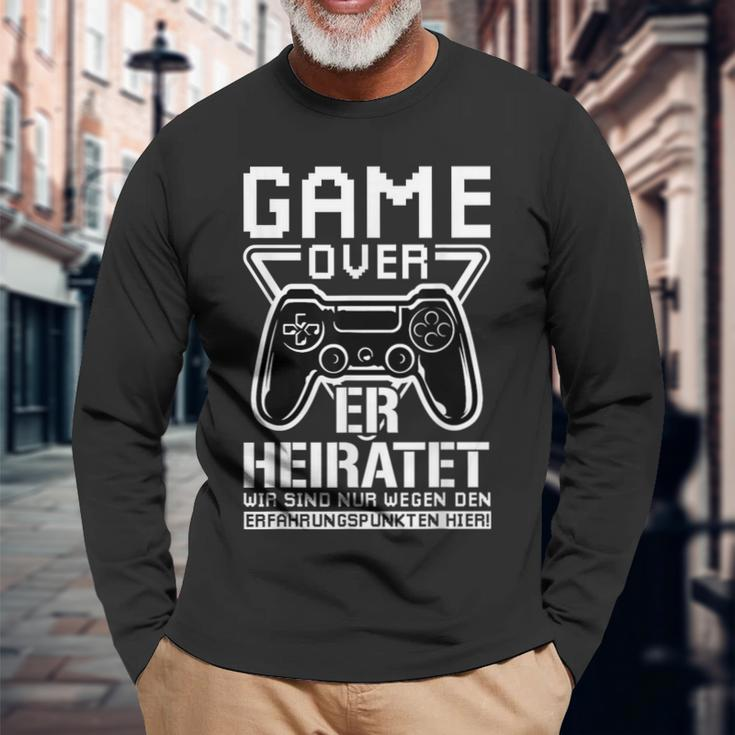 Team Bräutigam Jga Männer Junggesellenabschied Gamer Langarmshirts Geschenke für alte Männer