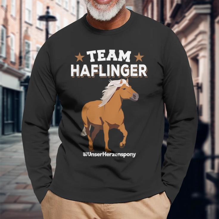 Team Haflinger Unserherzenspony Haflinger Pony Langarmshirts Geschenke für alte Männer