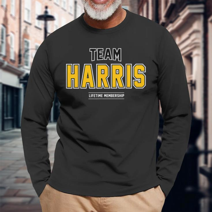 Team Harris Proud Family Last Name Surname Long Sleeve T-Shirt Gifts for Old Men
