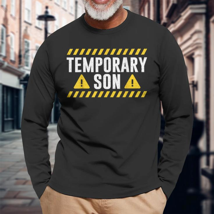 Temporary Son Father's Day Dad Matching Father Daughter Long Sleeve T-Shirt Gifts for Old Men