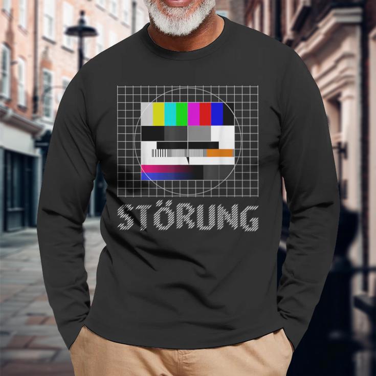 Testbild Störung Vintage Retro Langarmshirts Geschenke für alte Männer