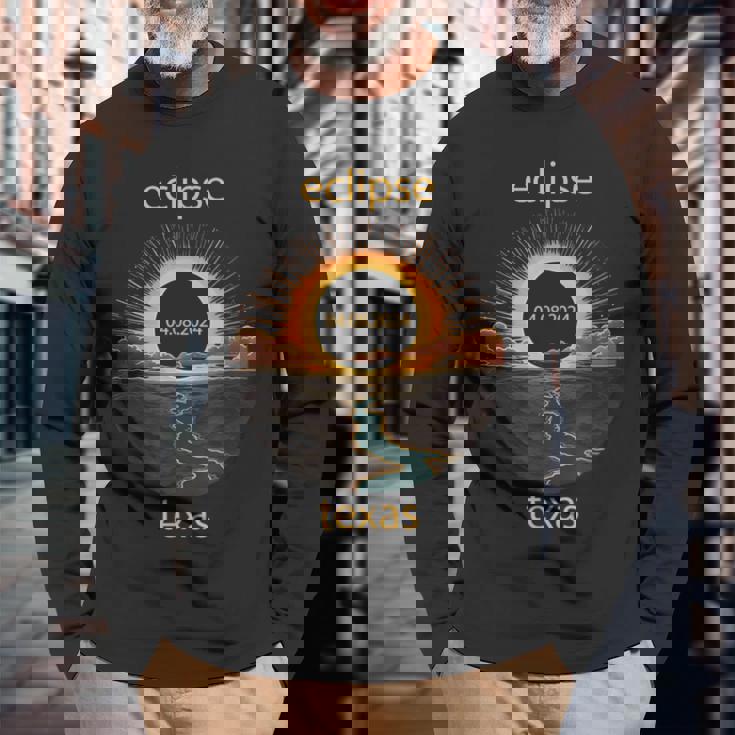 Texas Eclipse April 8 2024 04082024 Texas Solar Eclipse Long Sleeve T-Shirt Gifts for Old Men Texas Eclipse April 8 2024 04082024 Texas Solar Eclipse Long Sleeve T-Shirt Gifts for Old Men