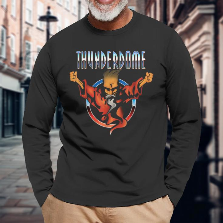 Thunderdome Navy And Black Long Sleeve T-Shirt Gifts for Old Men